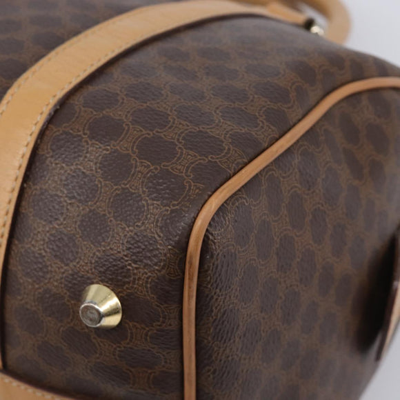 CELINE Macadam Canvas Shoulder Bag PVC Leather 2 Set Brown Auth 207813