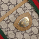 GUCCI GG Plus Supreme Web Sherry Line Tote Bag PVC Beige Gold Auth 207815-16