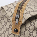 GUCCI GG Plus Supreme Web Sherry Line Tote Bag PVC Beige Gold Auth 207815-18