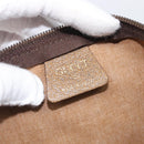 GUCCI GG Plus Supreme Web Sherry Line Tote Bag PVC Beige Gold Auth 207815-19