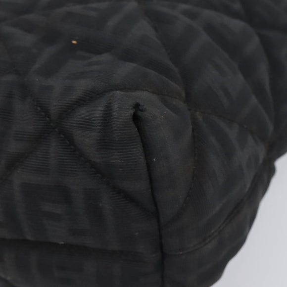 FENDI Zucca Canvas Tote Bag Black Gold Auth 207816