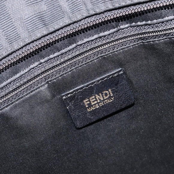 FENDI Zucca Canvas Tote Bag Black Gold Auth 207816