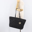 FENDI Zucca Canvas Tote Bag Black Gold Auth 207816-26