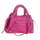 Balenciaga Neo Classic City Mini Hand Bag Leather 2way Pink 638524 Auth 207817M-1