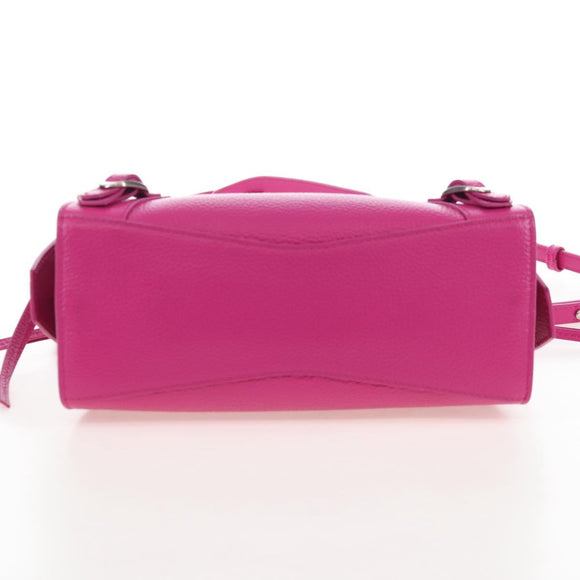 Balenciaga Neo Classic City Mini Hand Bag Leather 2way Pink 638524 Auth 207817M