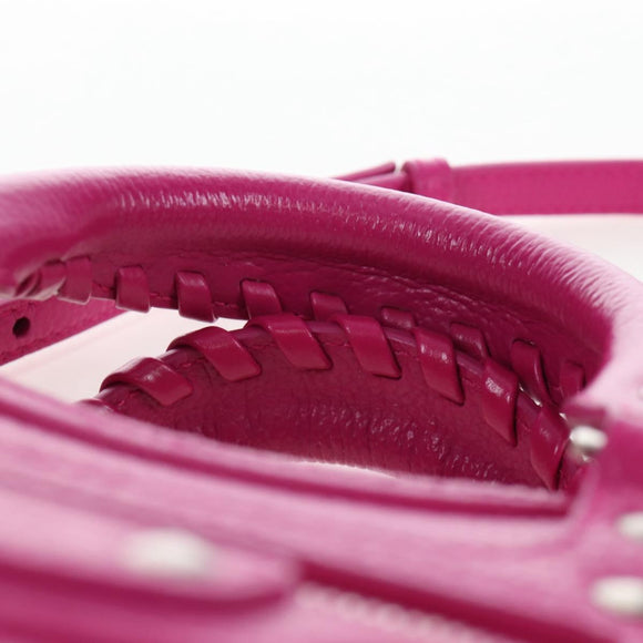 Balenciaga Neo Classic City Mini Hand Bag Leather 2way Pink 638524 Auth 207817M