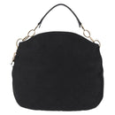 Christian Dior Canage Shoulder Bag Canvas Black Gold Auth 207818A-13