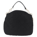 Christian Dior Canage Shoulder Bag Canvas Black Gold Auth 207818A-2