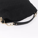 Christian Dior Canage Shoulder Bag Canvas Black Gold Auth 207818A-6