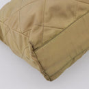 PRADA Chain Shoulder Bag Nylon Beige Gold Auth 207819A-13