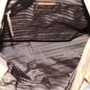 PRADA Chain Shoulder Bag Nylon Beige Gold Auth 207819A-19