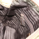 PRADA Chain Shoulder Bag Nylon Beige Gold Auth 207819A-22