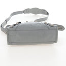 Balenciaga Giant Mini City Hand Bag Leather 2way Gray Silver 519938 Auth 207823V-12