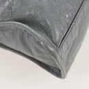 Balenciaga Giant Mini City Hand Bag Leather 2way Gray Silver 519938 Auth 207823V-15