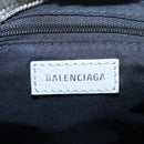Balenciaga Giant Mini City Hand Bag Leather 2way Gray Silver 519938 Auth 207823V-19