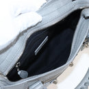 Balenciaga Giant Mini City Hand Bag Leather 2way Gray Silver 519938 Auth 207823V-23