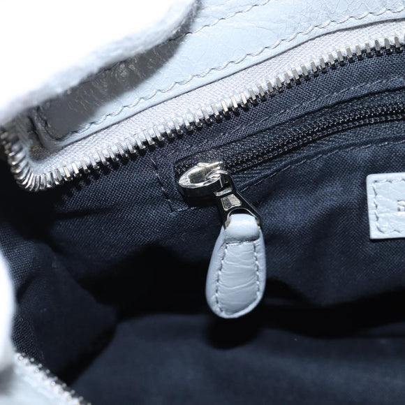 Balenciaga Giant Mini City Hand Bag Leather 2way Gray Silver 519938 Auth 207823V