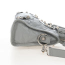 Balenciaga Giant Mini City Hand Bag Leather 2way Gray Silver 519938 Auth 207823V-5