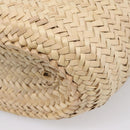 LOEWE Tote Bag Raffia Beige Black Auth 207825SM-15