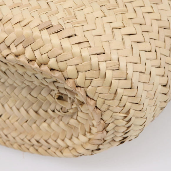 LOEWE Tote Bag Raffia Beige Black Auth 207825SM