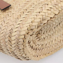 LOEWE Tote Bag Raffia Beige Black Auth 207825SM-16