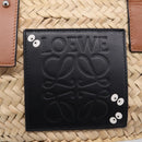 LOEWE Tote Bag Raffia Beige Black Auth 207825SM-17