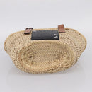 LOEWE Tote Bag Raffia Beige Black Auth 207825SM-5