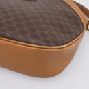CELINE Macadam Shoulder Bag PVC Brown Gold Tone Auth 207831-15