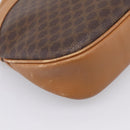 CELINE Macadam Shoulder Bag PVC Brown Gold Tone Auth 207831-14