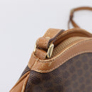CELINE Macadam Shoulder Bag PVC Brown Gold Tone Auth 207831-15