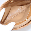 CELINE Macadam Shoulder Bag PVC Brown Gold Tone Auth 207831-22