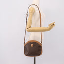CELINE Macadam Shoulder Bag PVC Brown Gold Tone Auth 207831-28