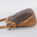 CELINE Macadam Shoulder Bag PVC Brown Gold Tone Auth 207831-3
