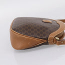 CELINE Macadam Shoulder Bag PVC Brown Gold Tone Auth 207831-5