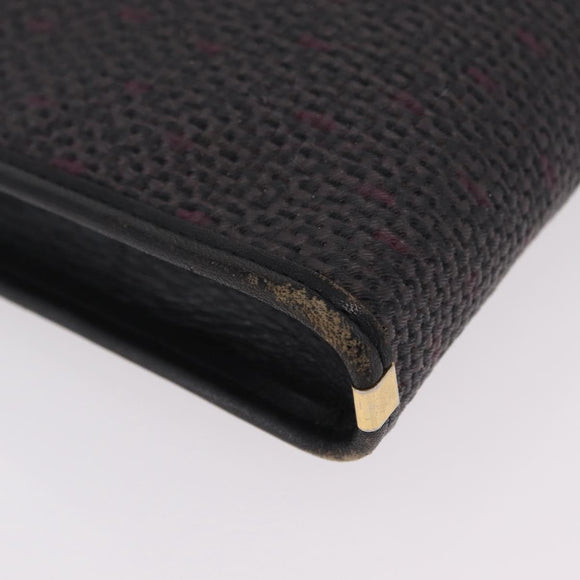 Saint Laurent Shoulder Bag PVC Canvas Black Gold Auth 207833