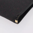 Saint Laurent Shoulder Bag PVC Canvas Black Gold Auth 207833-11