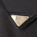 Saint Laurent Shoulder Bag PVC Canvas Black Gold Auth 207833-14
