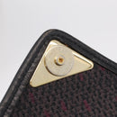 Saint Laurent Shoulder Bag PVC Canvas Black Gold Auth 207833-17