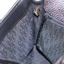 Saint Laurent Shoulder Bag PVC Canvas Black Gold Auth 207833-21