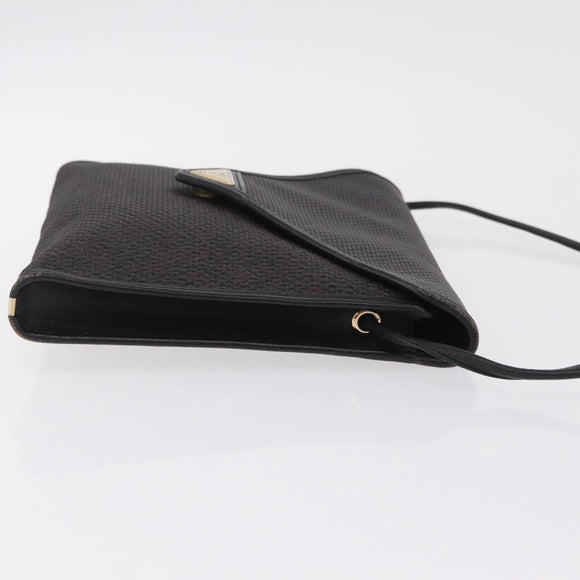 Saint Laurent Shoulder Bag PVC Canvas Black Gold Auth 207833