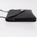 Saint Laurent Shoulder Bag PVC Canvas Black Gold Auth 207833-5