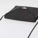 Saint Laurent Shoulder Bag PVC Canvas Black Gold Auth 207833-6