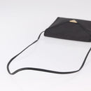 Saint Laurent Shoulder Bag PVC Canvas Black Gold Auth 207833-7
