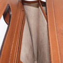GUCCI Business Bag Leather Brown Gold Auth 207834-28