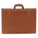 GUCCI Business Bag Leather Brown Gold Auth 207834-2