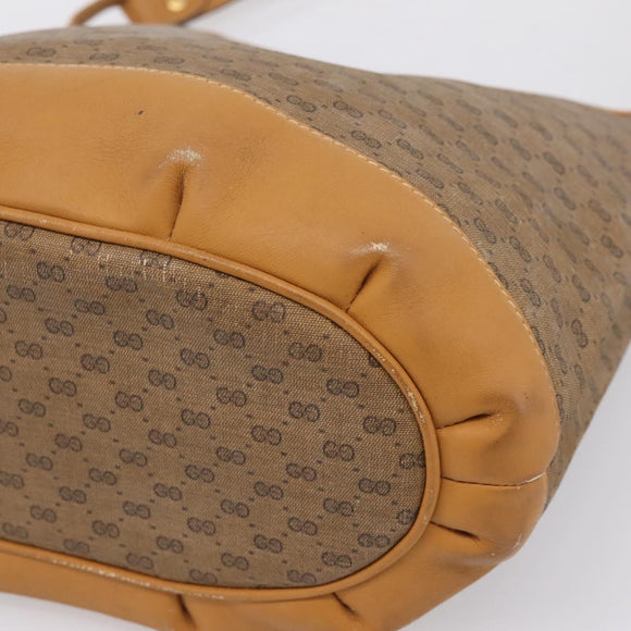 GUCCI Micro GG Supreme Shoulder Bag PVC Beige Gold 001 14 0934 Auth 207835