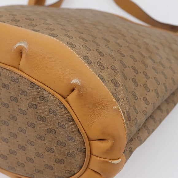 GUCCI Micro GG Supreme Shoulder Bag PVC Beige Gold 001 14 0934 Auth 207835