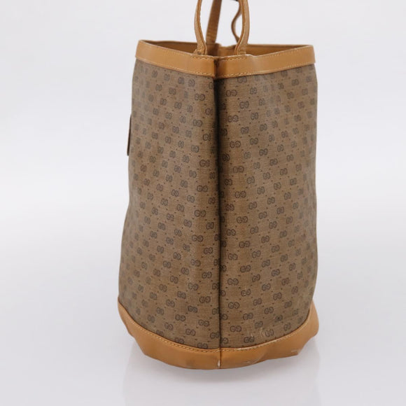 GUCCI Micro GG Supreme Shoulder Bag PVC Beige Gold 001 14 0934 Auth 207835
