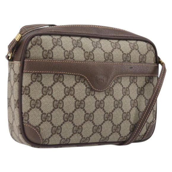 GUCCI GG Supreme Shoulder Bag PVC Beige Gold 007 115 6423 Auth 207837