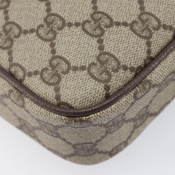 GUCCI GG Supreme Shoulder Bag PVC Beige Gold 007 115 6423 Auth 207837